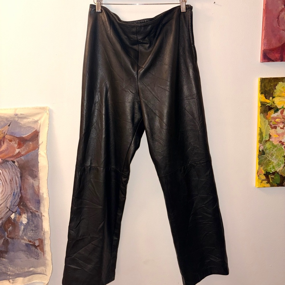 Danier Black Leather Pants